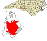 Mecklenburg County North Carolina Incorporated and Unincorporated areas Charlotte highlighted